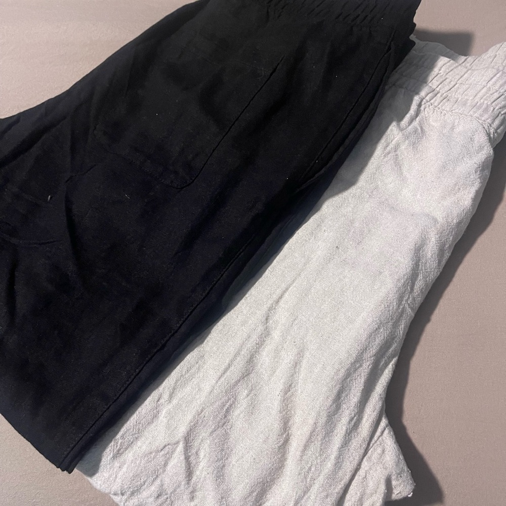 1 Black and 1 cream Bottoms